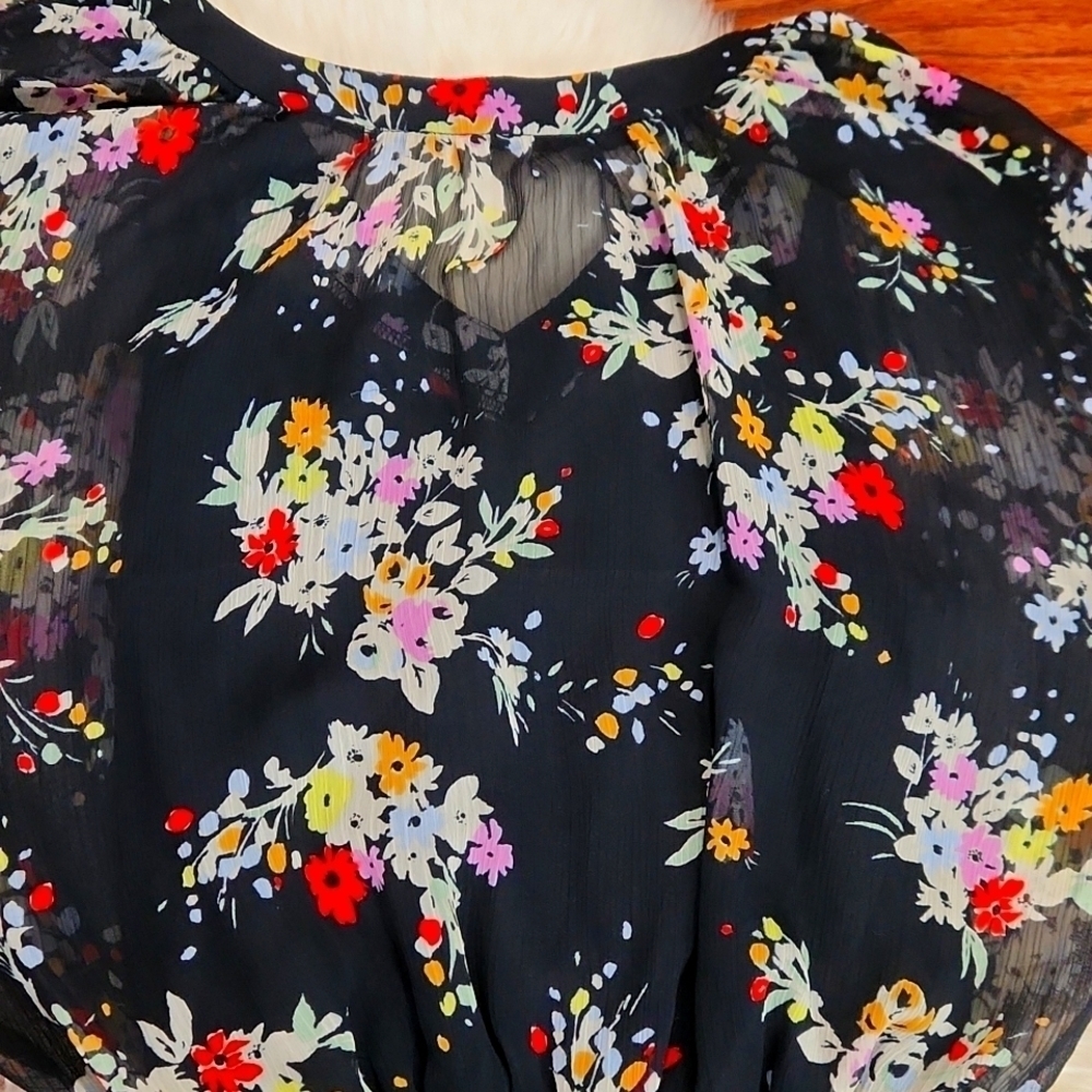 Express Black Mini Floral Dress - Picture 5 of 5